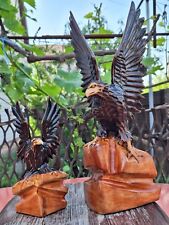 Estatueta de madeira Two Eagles esculpida à mão esculpida em escultura URSS decoração para casa 1960 comprar usado  Enviando para Brazil