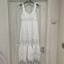  White Crochet detailing Summer Midi/ Maxi Dress, Size 10 d'occasion  Expédié en Belgium