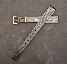 Pulseira de relógio feminina couro genuíno preta 11 mm - NOS comprar usado  Enviando para Brazil