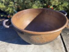 Antique 22 Lb Copper Cauldron Candy Kettle - Handled 20” diameter- Great Find for sale  Warren