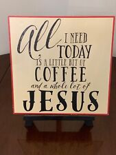 Letrero de metal de Jesús y café cafetera segunda mano  Embacar hacia Argentina