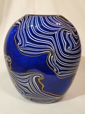 Quality ALEX ANDREANI Heavy Art Glass Pillow Vase -Artist Signed for sale  Shipping to South Africa