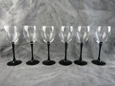 6 black stemmed wine glasses for sale  Goshen