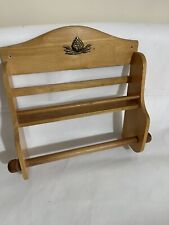 Wooden Spice Rack Wall Mount Brown Good Condition Kitchen Accessories , used for sale  Shipping to South Africa