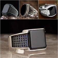 Men's 925 Silver Cubic Zirconia Ring Punk Classic Fashion Party Jewelry Sz 6-13 for sale  Shipping to South Africa