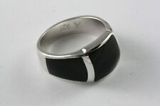 Anillo para hombre anillo sello de piedra negra anillo de plata 925/637 segunda mano  Embacar hacia Argentina