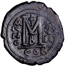 Usado, Justin II y Sophia (565-578). Æ 40 Nummi (30mm, 15,49 g, 7h). Constantinopla, segunda mano  Embacar hacia Argentina