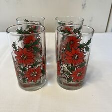 Libbey poinsettia glasses for sale  Grand Forks