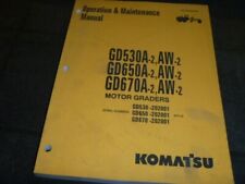 Komatsu GD670A-2 GD670AW-2 Motor Grader Owner Operator Maintenance Manual 202001 for sale  Shipping to South Africa