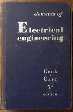 Usado, Elementos de ingeniería eléctrica 1947 quinta edición cocinero con libro de respuestas B349 segunda mano  Embacar hacia Argentina