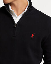 Suéter Jumper para Hombre Half Zip Ralph Lauren NEGRO Color Mediano (M) Talla segunda mano  Embacar hacia Argentina