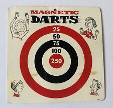 Vintage Magnetic Dart Board Kids Toy Bullseye Mom Dad Children Caricatures Japan for sale  Shipping to South Africa