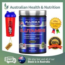 ALLMAX GLUTAMINE 400GM + FREE SAME DAY SHIPPING & SHAKER, used for sale  Shipping to South Africa