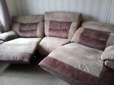 4 Seater Curved Sofa with Electric Recliners, used for sale  NORMANTON