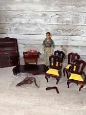 Conjunto de móveis para casa de bonecas miniaturas sala de jantar carrinho 1:12 cabana pai boneca extras comprar usado  Enviando para Brazil