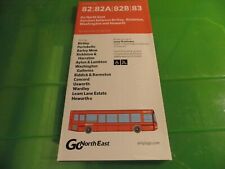 82 bus timetable for sale  CHESTER LE STREET