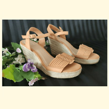 Sociology Huarache Wedge Platform Espadrilles Ankle Strap Open Toe Sandal SZ 8.5 for sale  Shipping to South Africa