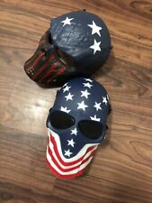 Usado, 2 estrelas e listras EUA paintball airsoft máscara patriótica rosto inteiro dura Zujizhe comprar usado  Enviando para Brazil
