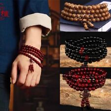 Collar colgante de madera de 108 cuentas estilo étnico suéter tibetano cadena pulsera, usado segunda mano  Embacar hacia Argentina