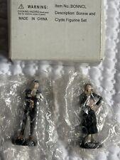 Mobster Figures Gansters Bonnie And Clyde,  Resin Used-Read. Made In China, used for sale  Shipping to South Africa