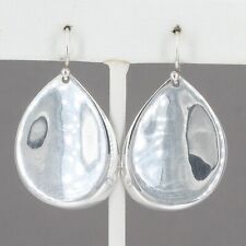 Retired Silpada Sterling Silver Large Contoured Teardrop Dangle Earrings W2064, used for sale  Shipping to Canada