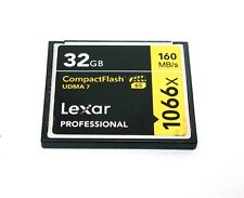 Tarjeta de memoria flash compacta Lexar Professional 32 GB 1066x 160 MB/s - excelente Estado segunda mano  Embacar hacia Argentina