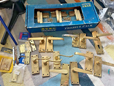 Job Lot Brass Door Handles x 8 Mix Hinges Spindles Screws for sale  Shipping to South Africa