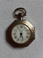 Ancienne petite MONTRE suisse pendentif et gousset ELVIA femme - cadran horloge, occasion d'occasion  Forcalquier