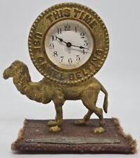 Used, Antique 1800's ANSONIA "Camel Brand Belting" Figural Victorian Advertising Clock for sale  Shipping to South Africa