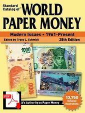 Catálogo mundial de papel moneda edición moderna billete 25 de 2019 en archivo PDF segunda mano  Embacar hacia Argentina