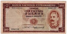 1959 TIMUR 100 ESCUDOS NOTE - p24a VF for sale  Shipping to South Africa