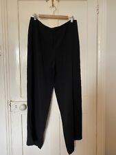 Used, Womens Smart Black Trousers. Silk mix. Good condition. Eileen Fischer . Size L for sale  FAKENHAM