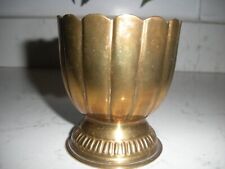 vintage brass trinket dish vase candle holder incense burner scalloped top for sale  Shipping to South Africa