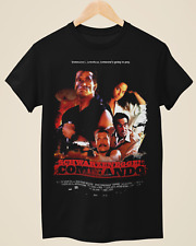 Commando - Camiseta negra unisex inspirada en póster de película segunda mano  Embacar hacia Argentina