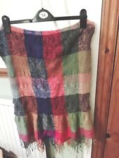 Colourful patchwork woven for sale  DEESIDE
