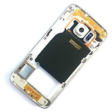 Samsung Galaxy S6 Edge moldura lateral de metal + vidro de câmera traseira branco genuíno comprar usado  Enviando para Brazil