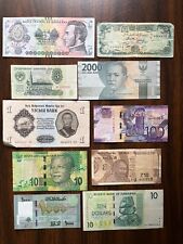 Lote surtido de 10 billetes mixtos extranjeros conjunto circulado de papel moneda mundial segunda mano  Embacar hacia Argentina