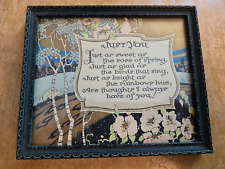 Used, motto graph framed poem "Just You" art deco print for sale  Shipping to South Africa