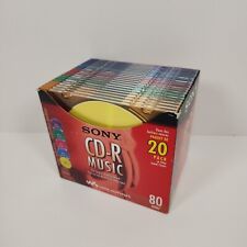 Usado, Sony CD-R pacote com 20 estojos finos de música coleção colorida 80 min comprar usado  Enviando para Brazil