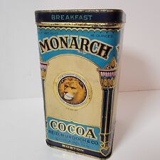 Gráficos legais antigos Monarch lata de cacau litho marca leão lata Reid Murdoch 16 oz comprar usado  Enviando para Brazil