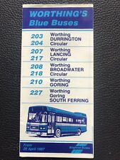 Worthing buses timetable for sale  PEACEHAVEN