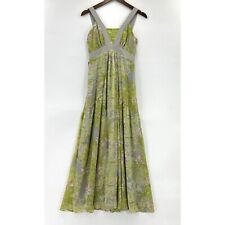 Maxi Vestido Jessica Simpson Mujer Sin mangas Floral Forrado de Chifón Verde Gris 8 segunda mano  Embacar hacia Mexico