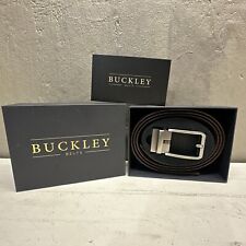 Cinto Buckley Masculino Fivela de Metal Cinto de Couro Marrom Tamanho 36-44 Catraca Sem Furo comprar usado  Enviando para Brazil