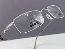 Armações de óculos Adidas femininas masculinas prata retangular meia borda cinza fosco a681 Np comprar usado  Enviando para Brazil