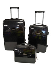 Designer - Constellation Eva 3 Piece Suitcase Set Soft Shell Black With Shimmer for sale  Shipping to South Africa