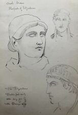 Original Pencil Sketches - Classical Sculpture at the Fitzwilliam Museum, c.1931, used for sale  Shipping to South Africa