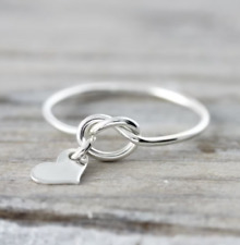 925 sterling silver ring heart charm band ring handmade band ring Sk263 for sale  Shipping to South Africa