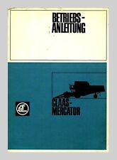 CLAAS Mercator instrukcja obsługi oryginalna 1967 na sprzedaż  Wysyłka do Poland