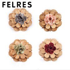  Broche de flores de madeira feito à mão masculino feminino festa de casamento de lapela retrô Boutonniere  comprar usado  Enviando para Brazil