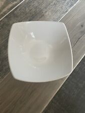 Used, 2 x MARKS AND SPENCER M&S WHITE ANDANTE SQUARE 7" CEREAL SOUP DESSERT BOWL BOWLS for sale  Shipping to South Africa